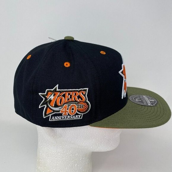 Philadelphia 76ers 40th Fitted Hat 7 3/8 Mitchell Ness Sixers NBA Flight HWC - Picture 2 of 8